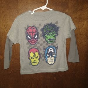 Marvel 2T long Sleeve shirt Spiderman, Hulk, Captain America, Iron Man